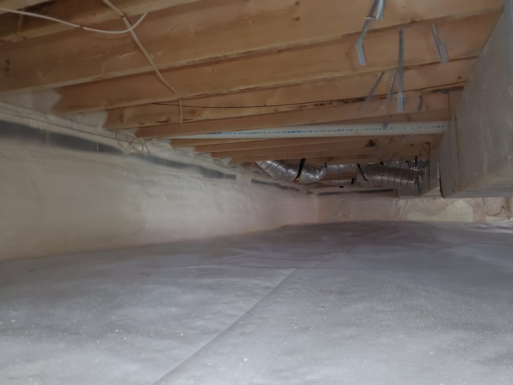 Photo of an encapsulated crawl space in Easton, Maryland