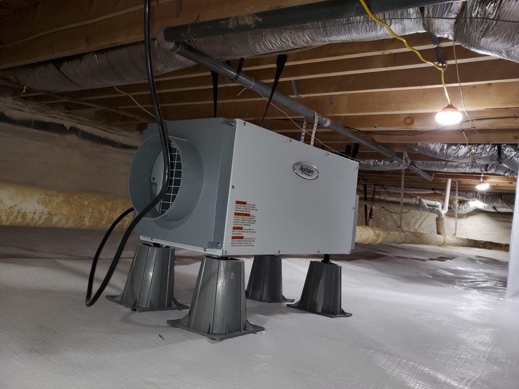 Photo of dehumidifier installation in Easton, Maryland