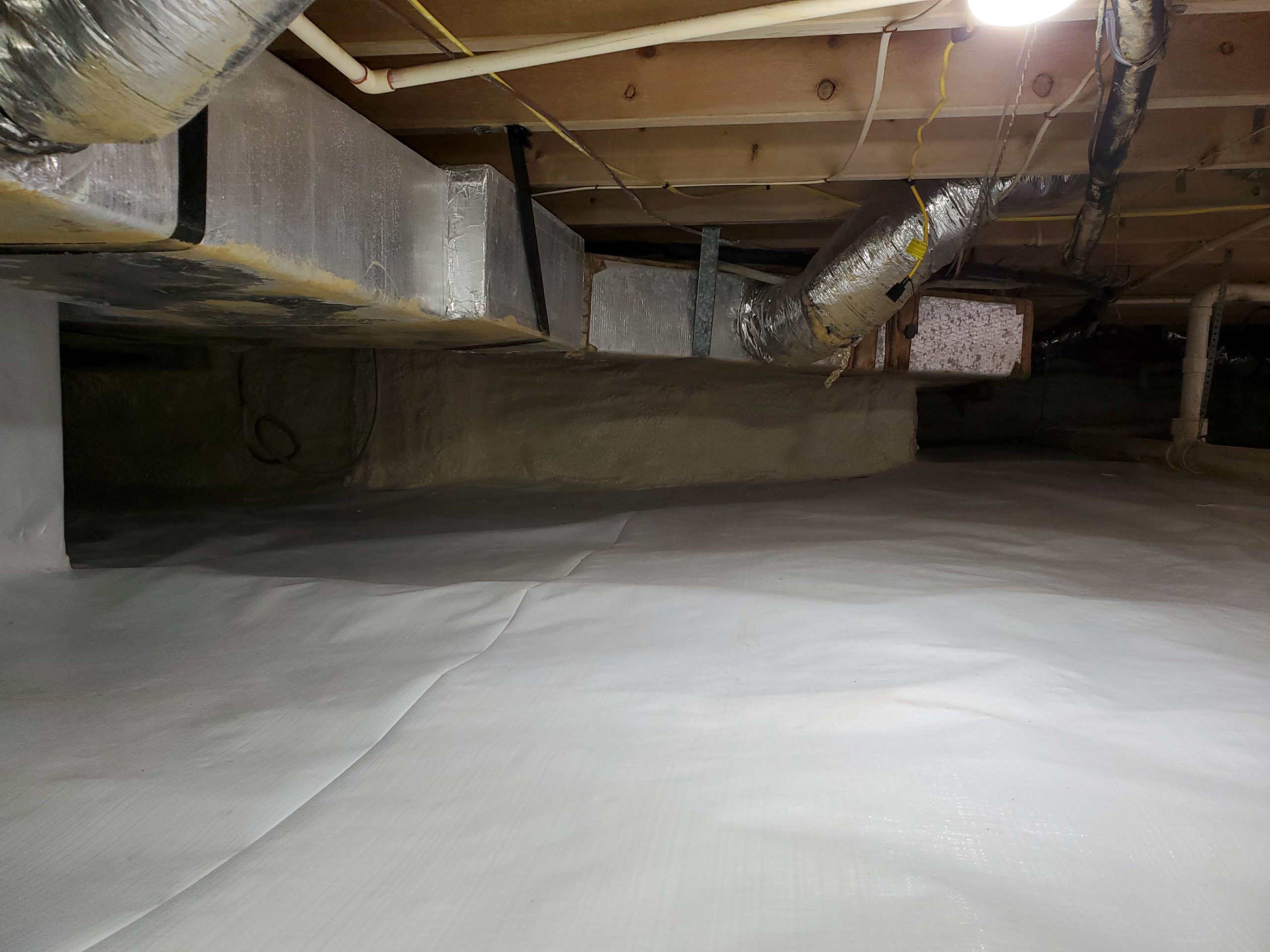 Photo of an encapsulated crawl space in Easton, Maryland
